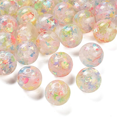Transparent Resin with Paillette Beads RESI-G110-01D-1