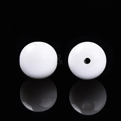 Opaque Solid Color Glass Beads X1-GLAA-N007-8mm-A17-1
