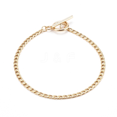 304 Stainless Steel Curb Chain Bracelets BJEW-JB06054-01-1