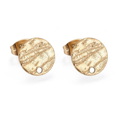 Ion Plating(IP) 304 Stainless Steel Stud Earring Findings STAS-M228-T01-01G-1