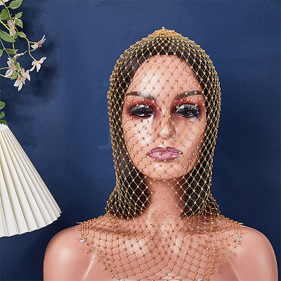 1Pc Polyester Fascinator Mesh Face Veil OHAR-FG0001-05B-1