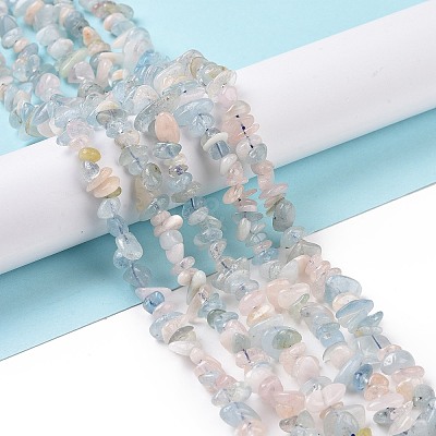 Natural Morganite Chip Beads Strands X-G-E271-84-1