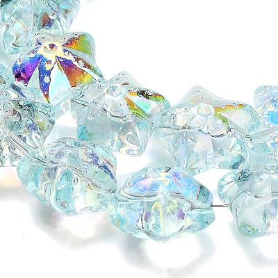 Electroplate Baking Paint Glass Beads Strands EGLA-K061-12A-AB08-1