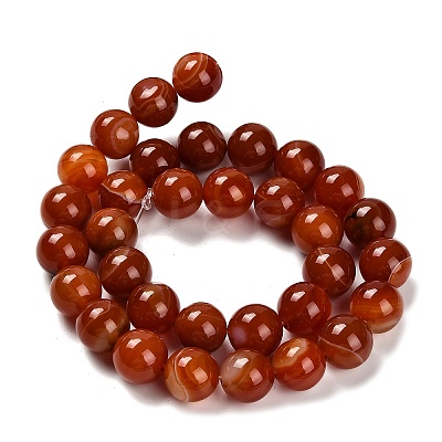 Dyed Natural Agate Beads Strands G-G203-10L-12mm-1