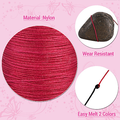 6Rolls 6 Colors Nylon Braided Cord NWIR-TA0001-46D-1