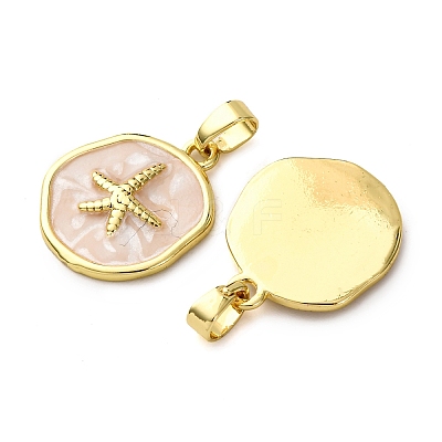 Brass Enamel Pendants KK-F911-01B-G03-1