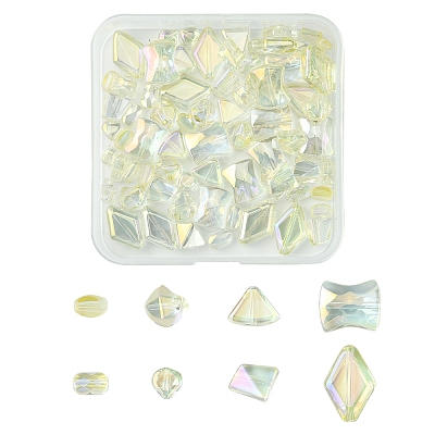 Electroplate Transparent Glass Beads EGLA-YW0003-22D-1