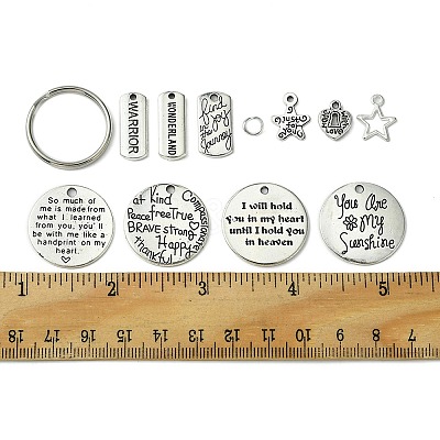 DIY Inspirational Words Keychain Making Kit DIY-FS0005-26-1