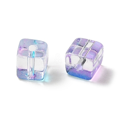 Two Tone Transparent Glass Beads GLAA-NH0001-03F-1