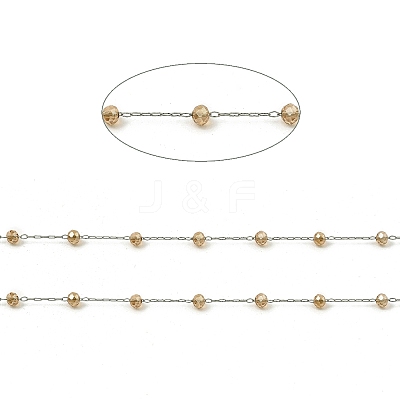 Glass Round Beaded Chains CHS-B003-04G-1