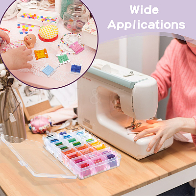 Plastic Manual Embroidery Floss Bobbin Winder & Thread Winding Boards Sets DIY-TW0001-03-1