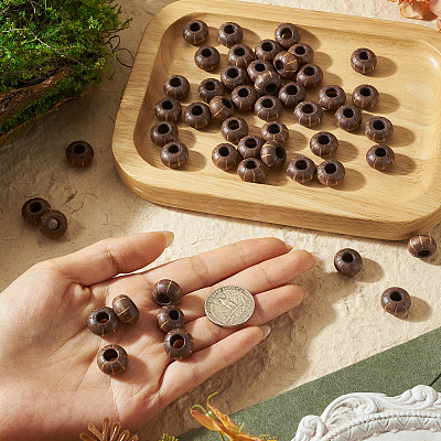 Wood European Beads WOOD-TA0003-09D-1