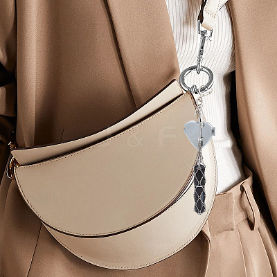 3Pcs 3 Styles 201 Stainless Steel String Bag & Iron with Glass Mirror & Alloy Bowknot Pendant Keychains HJEW-SC0003-27-1