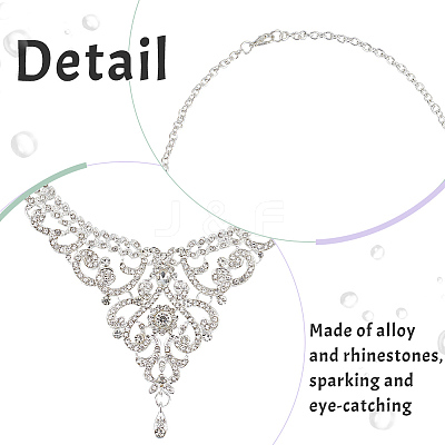 Crystal Rhinestone Wedding Jewelry Set SJEW-GO0001-02-1