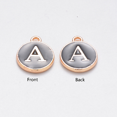 Initial Letter A~Z Alphabet Enamel Charms ENAM-X0018-05-1