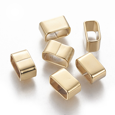 201 Stainless Steel Slide Charms/Slider Beads STAS-L233-061G-1