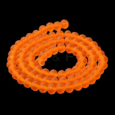 Transparent Glass Beads Strands X-EGLA-A034-T4mm-MD25-1