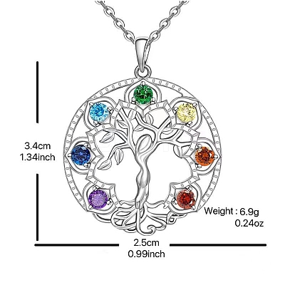 Micro Pave Cubic Zirconia Pendant Necklaces PW-WGAEE13-01-1