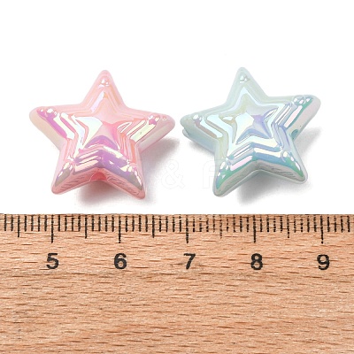 UV Plating & Luminous Opaque Acrylic Beads MACR-L015-14A-1