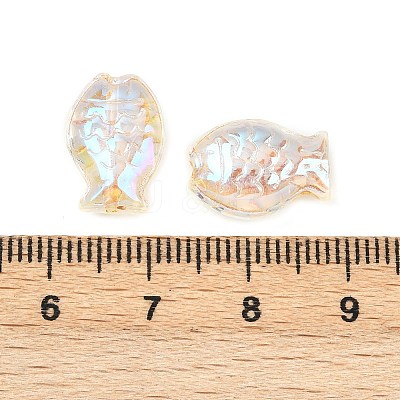 Electroplate and Golden Metal Enlaced Glass Beads EGLA-T029-01M-1