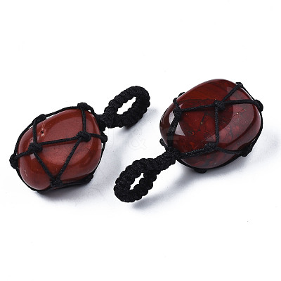 Natural Red Agate Pendants G-N0326-93E-1