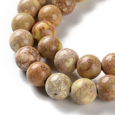 Dyed Natural Regalite/Imperial Jasper/Sea Sediment Jasper Beads Strands G-B124-C01-08-1