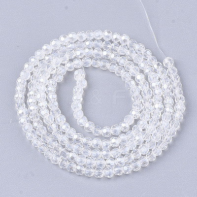 Electroplate Glass Beads Strands EGLA-T013-04-M-1