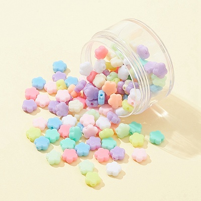 120Pcs Opaque Acrylic Beads SACR-FS0001-16-1