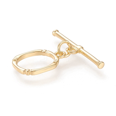 Brass Toggle Clasps KK-M108-F01-1