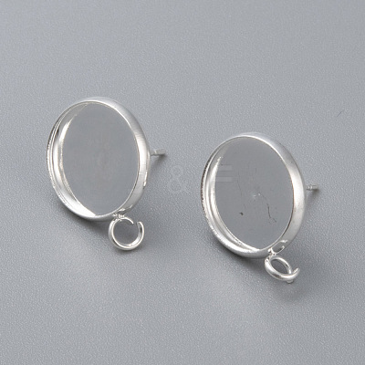 304 Stainless Steel Stud Earring Settings X-STAS-H380-B-13S-1