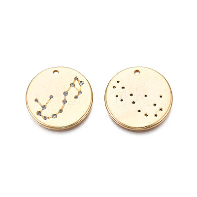 Brass Micro Pave Cubic Zirconia Pendants KK-N216-392-1