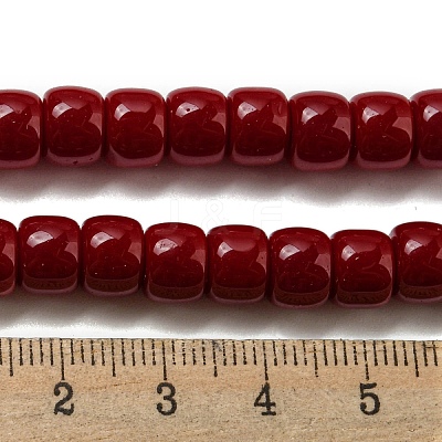 Opaque Glass Beads Strands GLAA-NH0002-B07-1