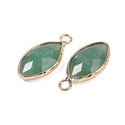 Natural Green Strawberry Quartz Faceted Pendants G-G193-01G-05-1