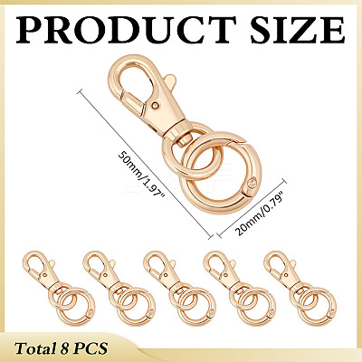 8Pcs Alloy Swivel Clasps HJEW-ME00048-1