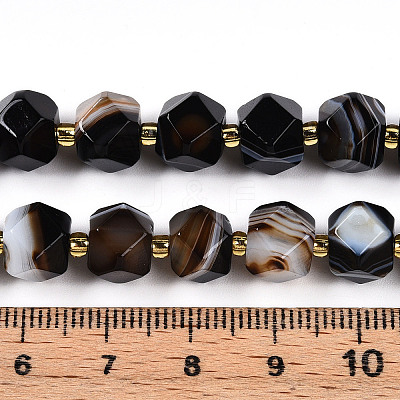 Natural Black Agate(Dyed & Heated) Beads Strands G-T140-09C-1