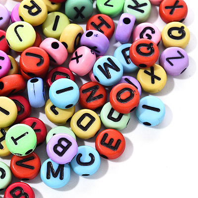 Craft Mixed Color Acrylic Beads SACR-YW0001-07-1