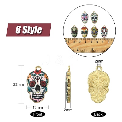 Alloy Enamel Pendants ENAM-CJ0001-37-1