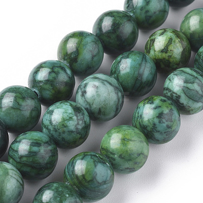 Natural Map Stone Picasso Jasper Beads Strands G-F668-29-10mm-1