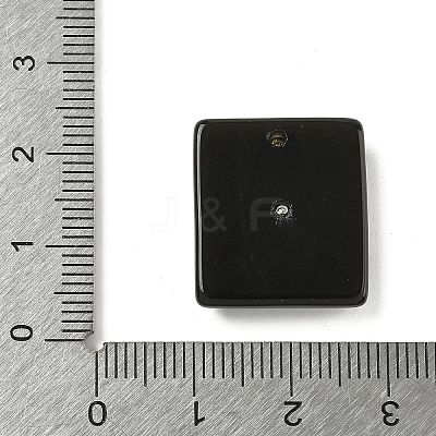 Natural Obsidian Pendants G-P585-05G-01-1