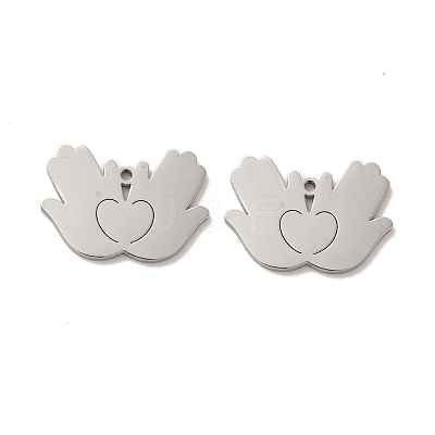 Non-Tarnish 304 Stainless Steel Charms STAS-M089-42P-1