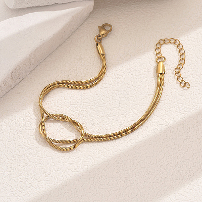 304 Stainless Steel Snake Chain Bracelets PI2985-2-1
