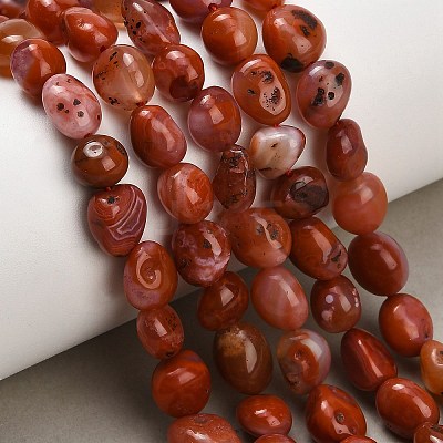 Natural Red Agate(Dyed & Heated) Beads Strands G-C287-A01-01-1