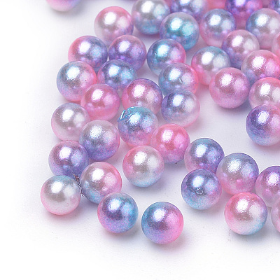 Rainbow Acrylic Imitation Pearl Beads LS-OACR-R065-4mm-A13-1