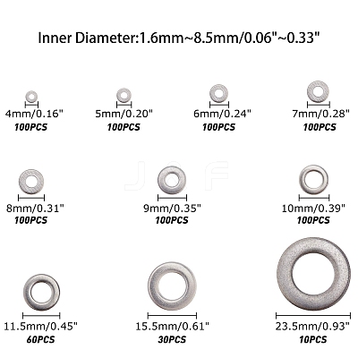 Stainless Steel Flat Washers AJEW-UN0001-007P-1