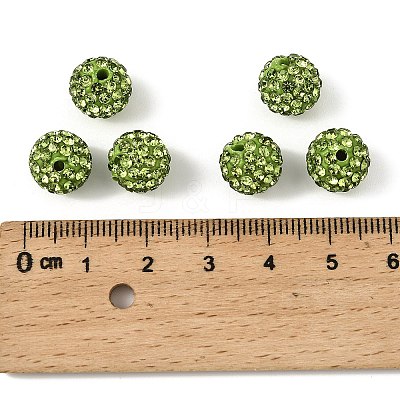 Handcraft DIY Polymer Clay Grade A Rhinestone Pave Disco Ball Beads X-RB-H258-10MM-214-1