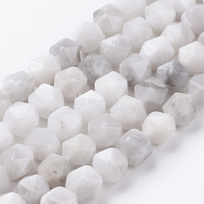 Natural White Crazy Lace Agate Beads Strands G-J376-14-8mm-1