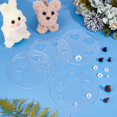 Acrylic Measuring Tool for Doll Craft Eyes TOOL-WH0155-110B-03-1
