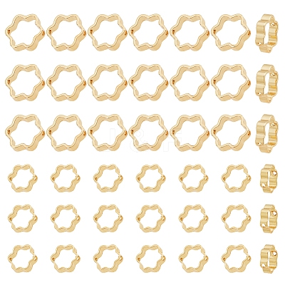 80Pcs 2 Style Brass Bead Frame KK-DC0002-50-1