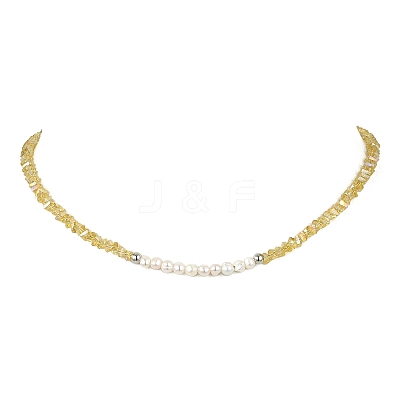 Natural Cultured Freshwater Pearl & Glass Beaded Necklaces for Women NJEW-JN06080-1