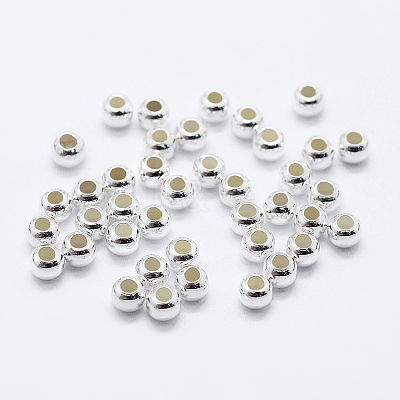 Anti-Tarnish Rhodium Plated 925 Sterling Silver Beads STER-K167-026C-P-1
